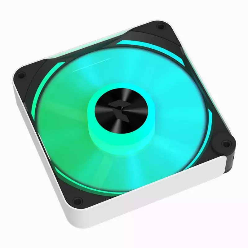 APNX FP2-120 PWM ARGB ventola per case, 120 mm, 500–1800 giri/min, 83,85 CFM, 34,8 dB, bianca