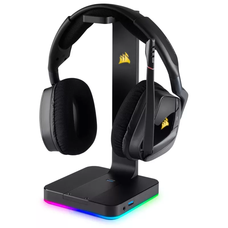 Supporto per cuffie CORSAIR - ST100 RGB Premium - con supporto 7.1 Surround - illuminazione RGB personalizzabile