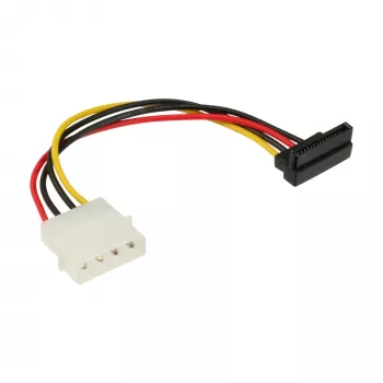 Cavo adattatore di alimentazione SATA InLine 5,25 pollici / 15-Pin SATA 0,15 m, angolare verso il basso