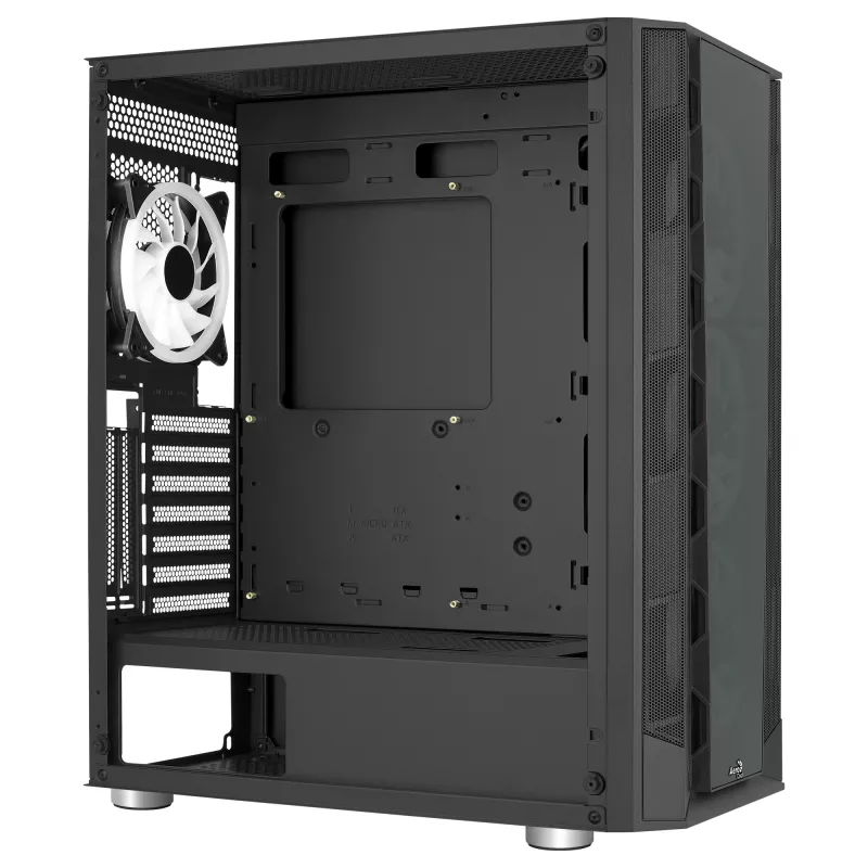 Case PC Aerocool PRISMBKV3 ATX nero 4 ventole ARGB frontale laterale in vetro temperato