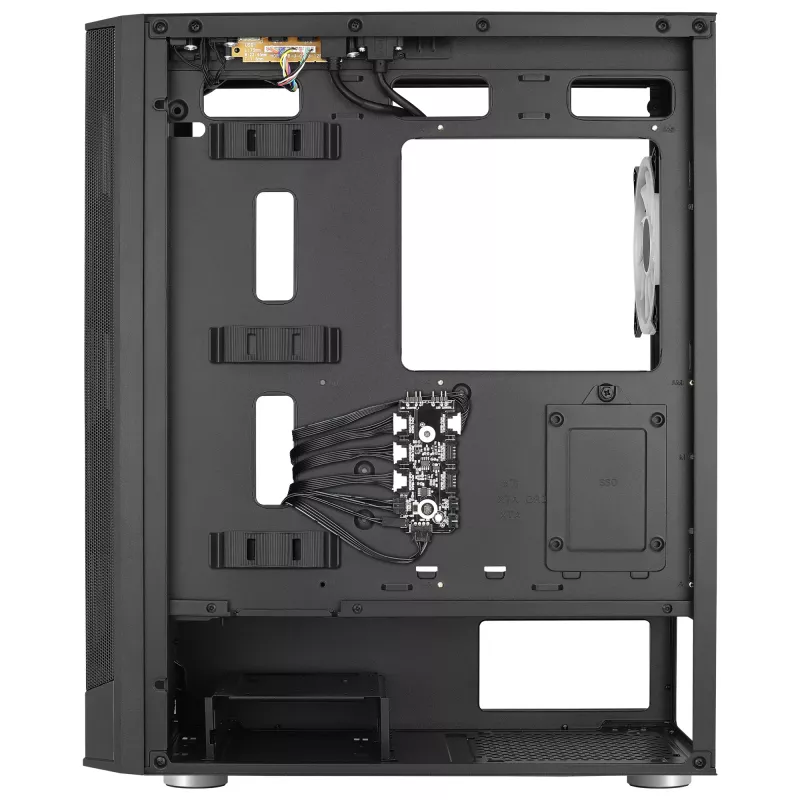 Case PC Aerocool PRISMBKV3 ATX nero 4 ventole ARGB frontale laterale in vetro temperato