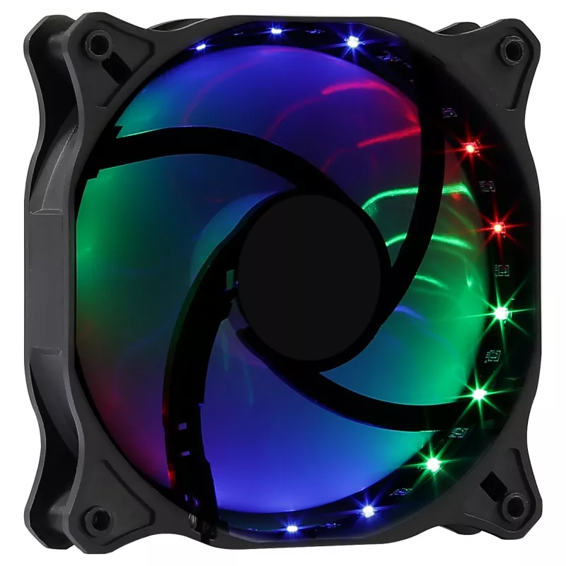 Ventola per case AEROCOOL COSMO12FRGB 120 mm, 1000 giri/min, 15 LED RGB, connettore Molex, 3,72 W, nero