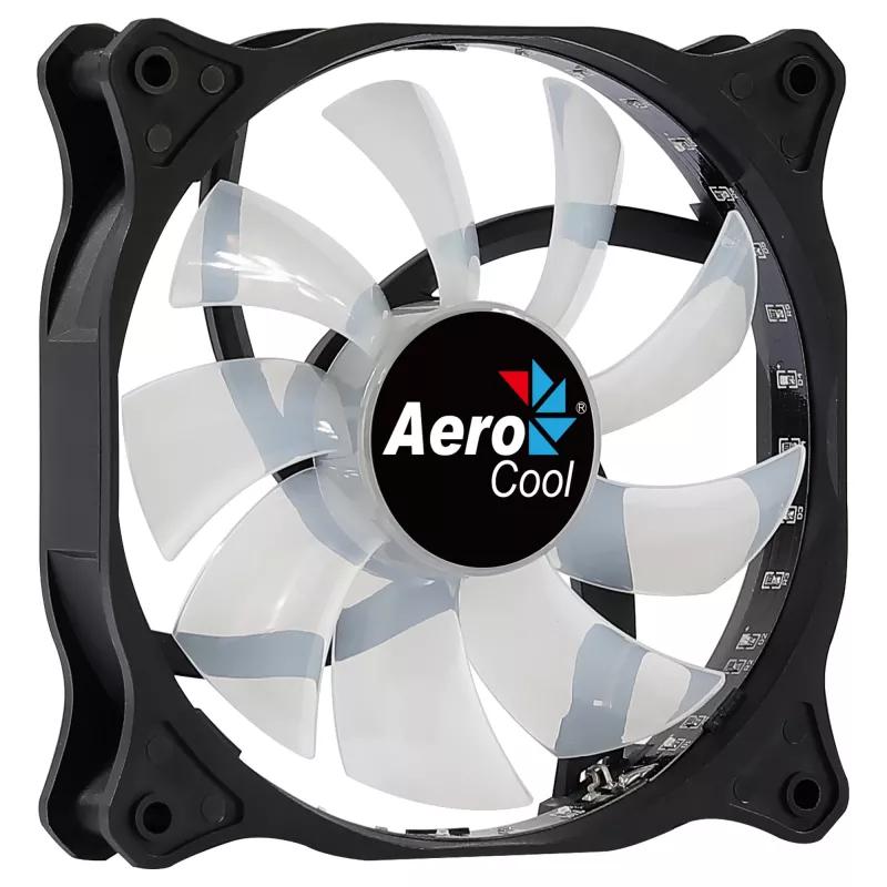 Ventola per case AEROCOOL COSMO12FRGB 120 mm, 1000 giri/min, 15 LED RGB, connettore Molex, 3,72 W, nero
