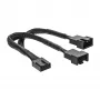 InLine cavo di alimentazione Y per ventole PWM, 4 poli, 1M/2F, 0,15 m