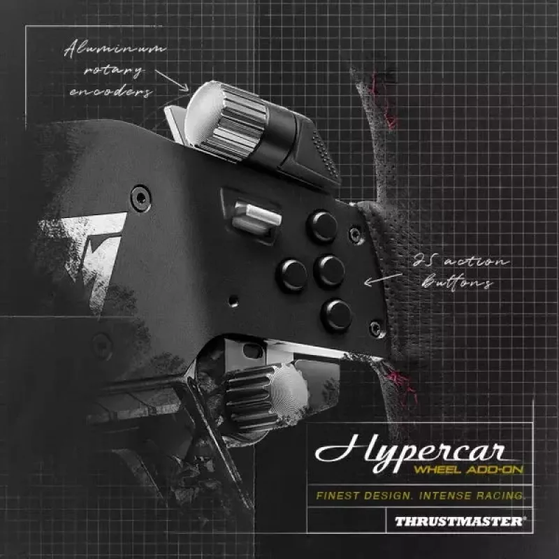 Thrustmaster Hypercar Wheel Add-On nero, argento volante PC, PlayStation 4, PlayStation 5, Xbox, Xbox One
