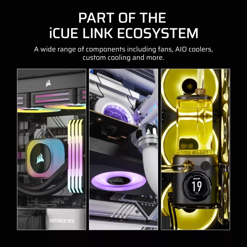 CORSAIR iCUE Link RX140 MAX ventola PWM 140 mm, spessa, espansione
