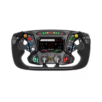 Volante Moza Racing Essenza SCV12, volante da corsa, nero, alluminio, fibra di carbonio, 164 cm, 164 cm, 310 mm
