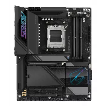 GIGABYTE X870E AORUS PRO Scheda madre - Supporta CPU AMD Ryzen 9000, VRM digitale 16+2+2 fasi, fino a 8000MHz DDR5 (OC), 3xPCIe 5.0 + 1xPCIe 4.0, Wi-Fi 7, 2.5GbE LAN, USB 4