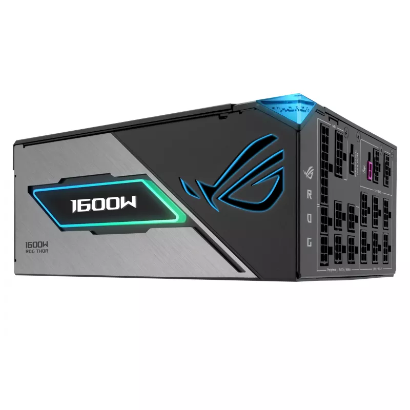 Alimentatore ASUS ROG THOR-1600T3-GAMING 1600 W, 80 PLUS Titanium, ATX 3.1, completamente modulare, display OLED