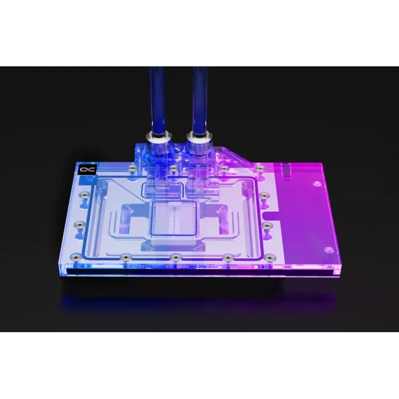 Water block + backplate Alphacool 13456 acrilico alluminio nero argento trasparente
