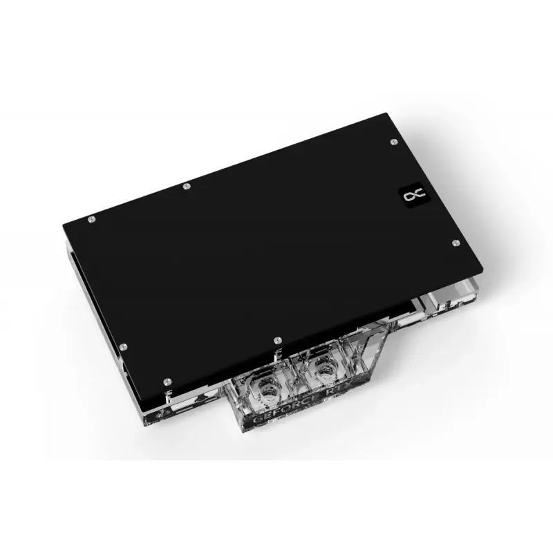 Water block + backplate Alphacool 13456 acrilico alluminio nero argento trasparente
