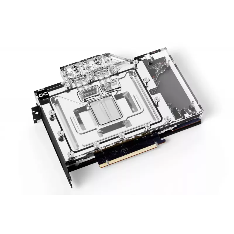 Water block + backplate Alphacool 13456 acrilico alluminio nero argento trasparente