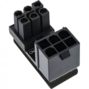 InLine adattatore di rete interno 180° ATX connettore maschio 6-Pin su connettore femmina reverse nero 26636F