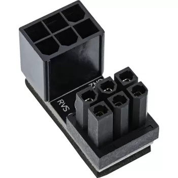InLine adattatore di rete interno 180° ATX connettore maschio 6-Pin su connettore femmina reverse nero 26636F
