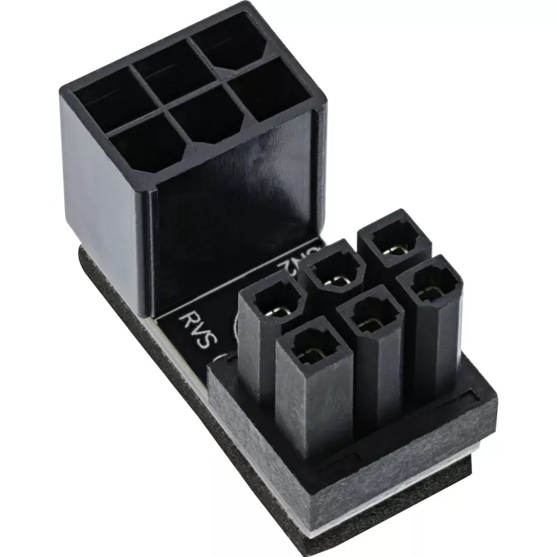 InLine adattatore di rete interno 180° ATX connettore maschio 6-Pin su connettore femmina reverse nero 26636F