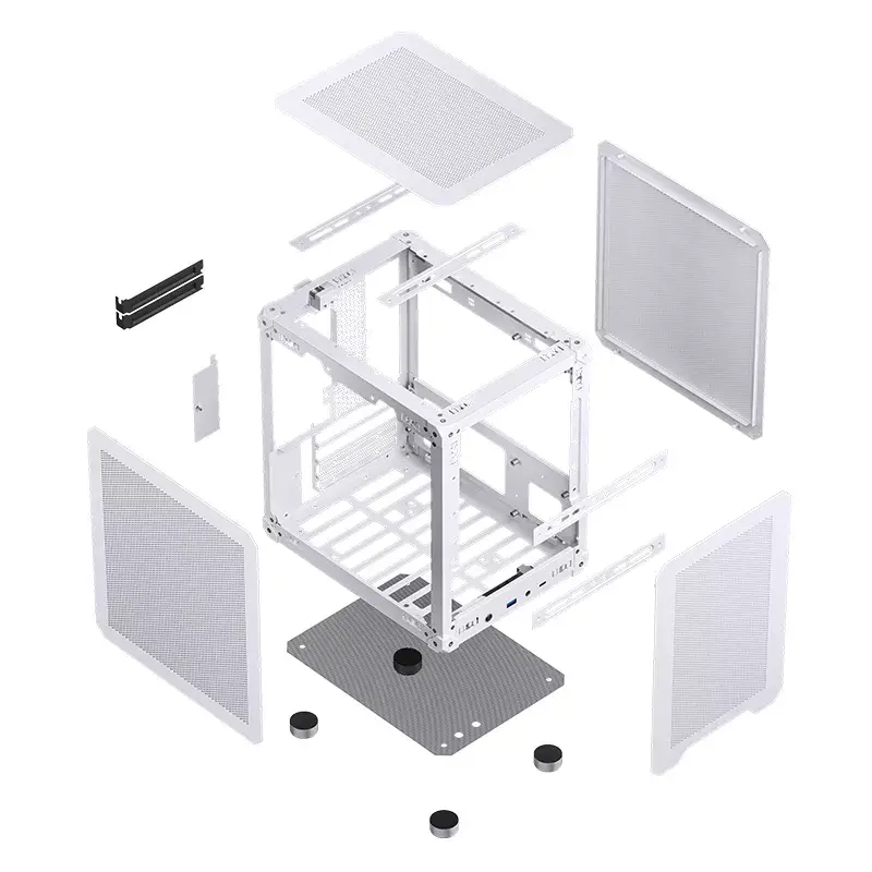 Case PC Jonsbo C6 Mini Tower bianco