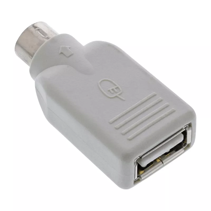 InLine adattatore USB Type-A femmina / PS/2 maschio, PS/2 maschio, USB A, beige