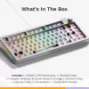 Glorious Gaming GMMK 3 PRO 75% Barebones Wired Silver - US, 75%, con filo, USB, RGB LED, Argento
