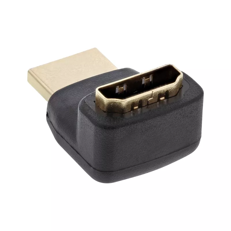 InLine adattatore HDMI, maschio/femmina, angolato verso l'alto, contatti dorati, 4K2K