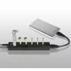 Axagon HUE-SA7BP hub di ricarica 7x USB 3.0 in alluminio nero incl. alimentatore