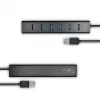 Axagon HUE-SA7BP hub di ricarica 7x USB 3.0 in alluminio nero incl. alimentatore