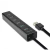 Axagon HUE-SA7BP hub di ricarica 7x USB 3.0 in alluminio nero incl. alimentatore