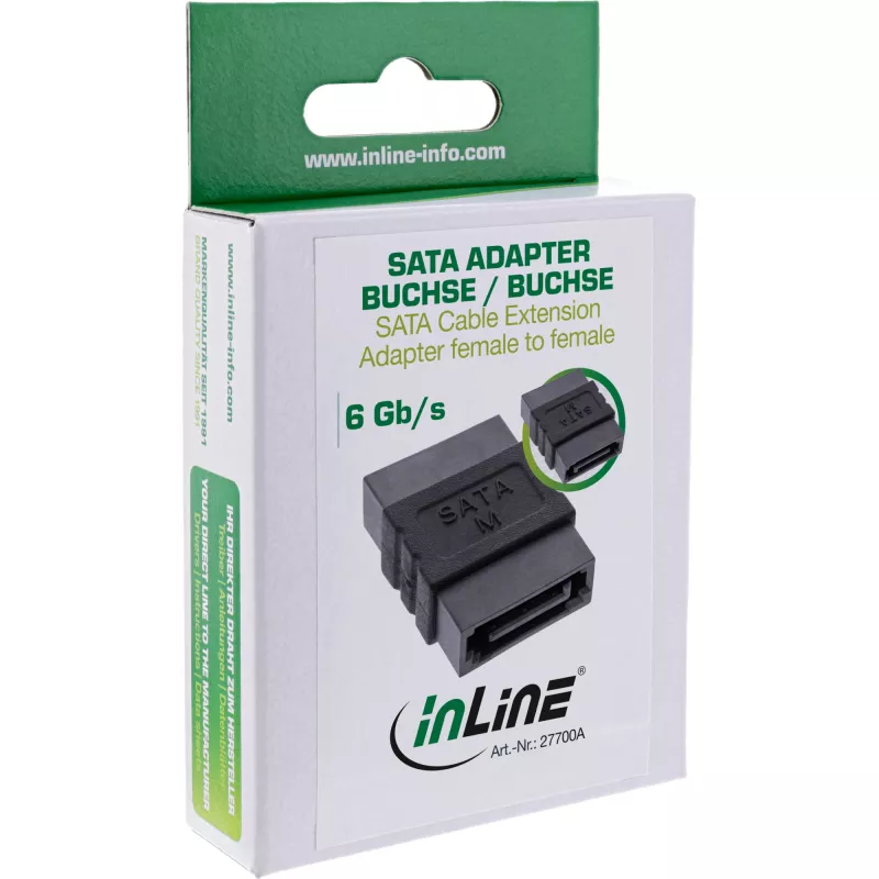 Adattatore prolunga cavo SATA connettore femmina / connettore femmina InLine 27700A