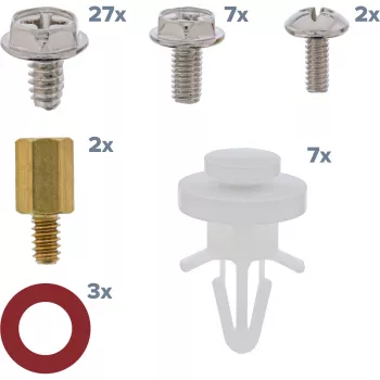 InLine set multiuso di viti IT / PC con distanziatori 48 pz., metallo, plastica