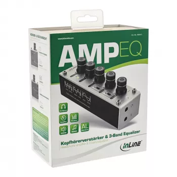 InLine AmpEQ Tri-Tone Hi-Res AUDIO preamplificatore e amplificatore per cuffie, 3,5 mm stereo, alimentazione USB