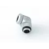 Raccordo per raffreddamento a liquido BitsPower BP-E90RML — giunto girevole a 90° in ottone, filettatura 1/4 di pollice, argento