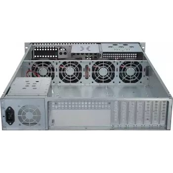 Case server Inter-Tech 2U-2129N rack nero, argento