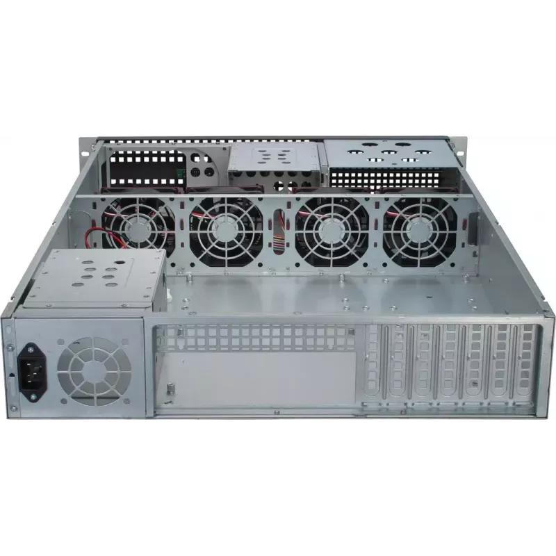 Case server Inter-Tech 2U-2129N rack nero, argento
