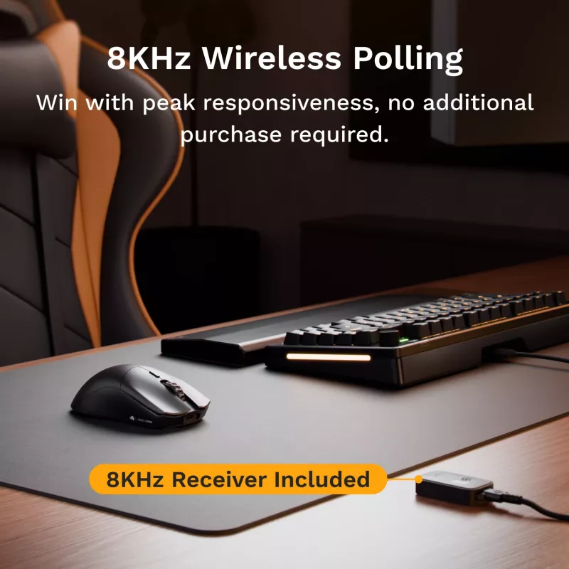 Mouse da gaming Glorious Glorious Series 2 PRO 4K/8K Hz Wireless – bianco