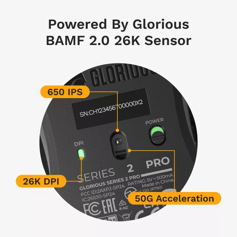Mouse da gaming Glorious Glorious Series 2 PRO 4K/8K Hz Wireless – bianco