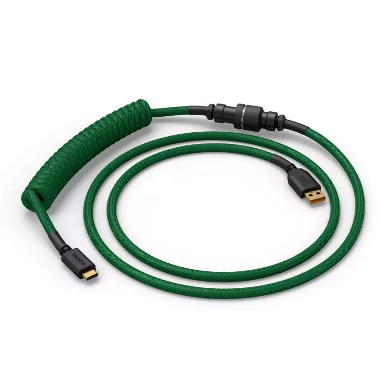 Cavo spiralato Glorious Gaming Glorious GMMK Forest Rain, verde, 1,4 m, 1 pz., Glorious Gaming, USB Type-A, USB Type-C, Aviator