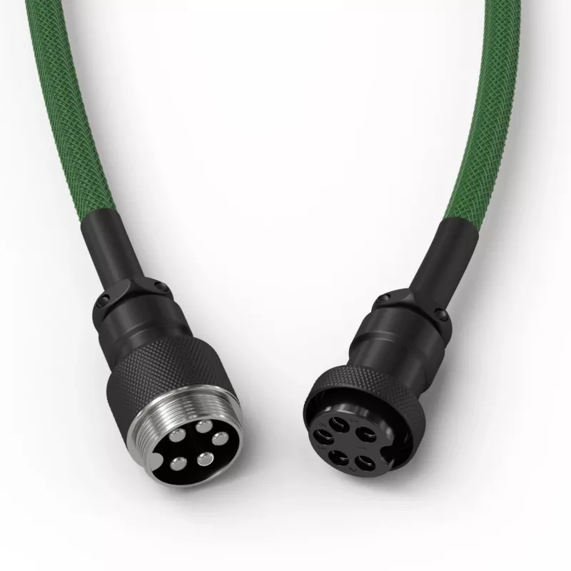 Cavo spiralato Glorious Gaming Glorious GMMK Forest Rain, verde, 1,4 m, 1 pz., Glorious Gaming, USB Type-A, USB Type-C, Aviator