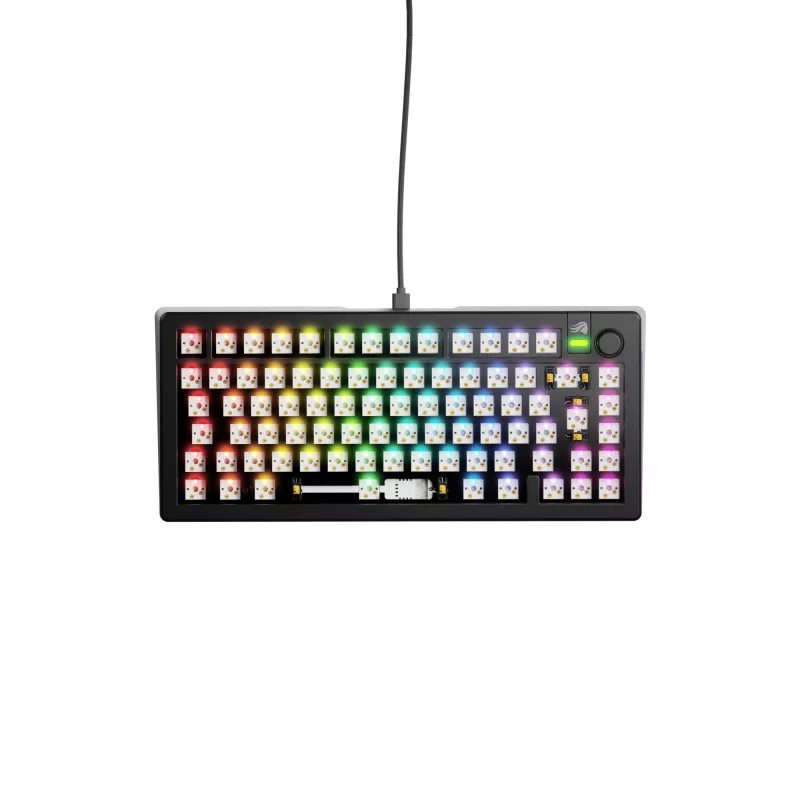 Glorious Gaming GMMK 3 75% Barebones cablata nero – ISO, 75%, cablata, USB, LED RGB, nero