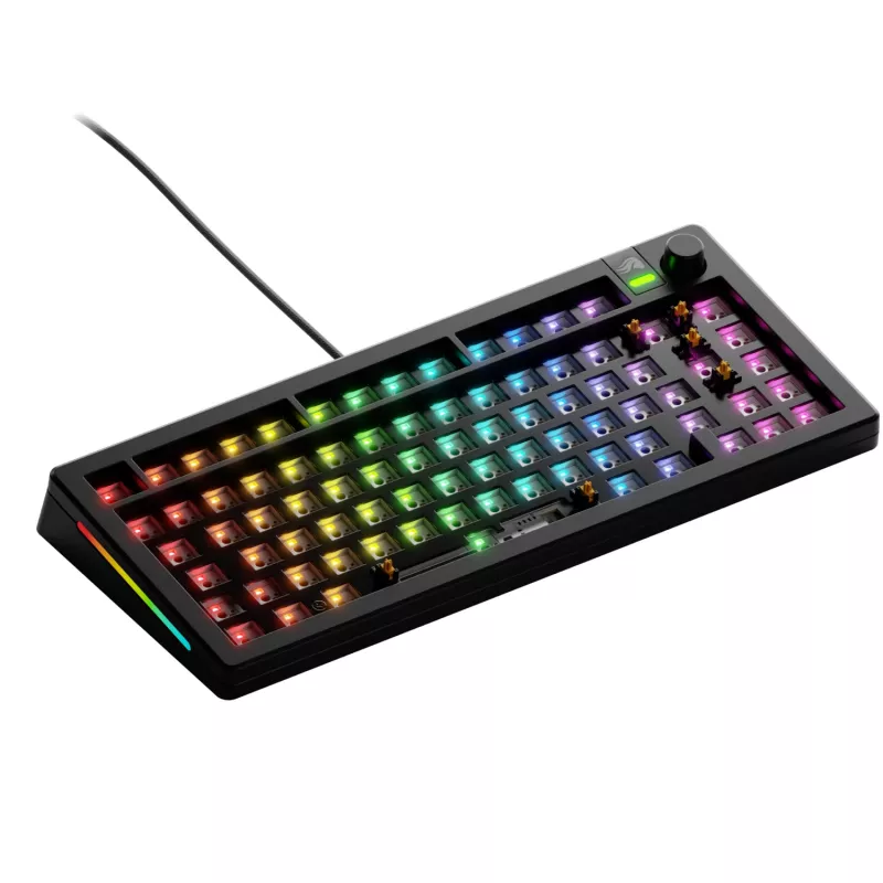 Glorious Gaming GMMK 3 75% Barebones cablata nero – ISO, 75%, cablata, USB, LED RGB, nero