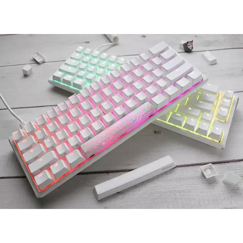 Tastiera Ducky One 3 Mini Pure White Gaming USB tedesca meccanica RGB