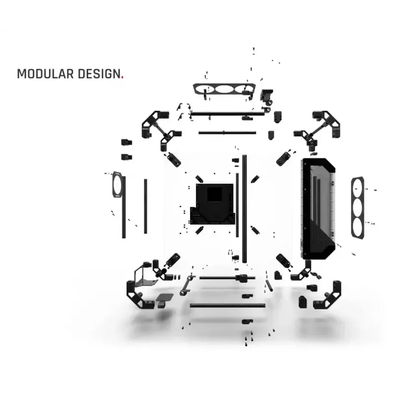 Case PC Alphacool Apex Pro Skeleton Full Tower nero