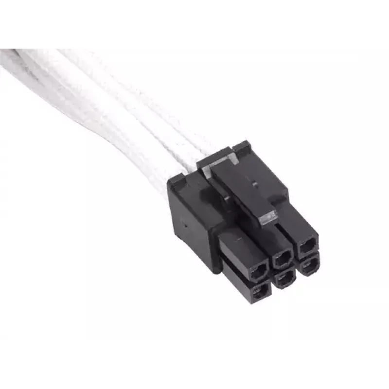 SilverStone SST-PP07-IDE6W cavo prolunga da PCIe 6 pin a PCIe 6 pin, 0,25 m, bianco