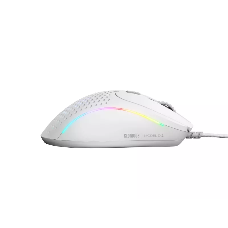 Glorious Gaming Glorious Model D 2 Wired - bianco opaco, per destrorsi, ottico, USB Type-A, 26000 DPI, bianco
