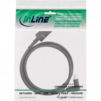 Cavo InLine DisplayPort 1.4, 8K4K, angolato verso il basso, nero/oro, 3m