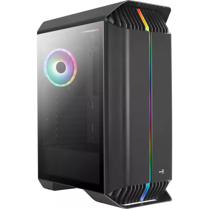 Case gaming Aerocool GLADIATOR DUO ATX 3x ventole ARGB 12cm, Midi Tower, PC, nero, ATX, micro ATX, Mini-ITX, ABS, SPCC, Gaming