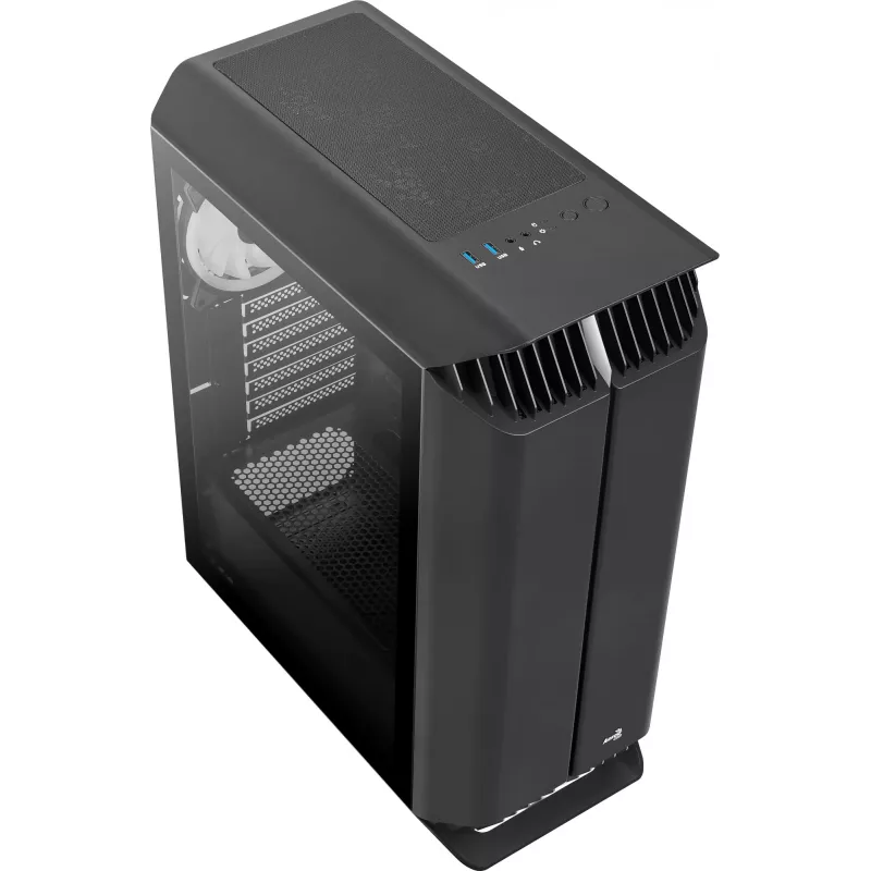 Case gaming Aerocool GLADIATOR DUO ATX 3x ventole ARGB 12cm, Midi Tower, PC, nero, ATX, micro ATX, Mini-ITX, ABS, SPCC, Gaming