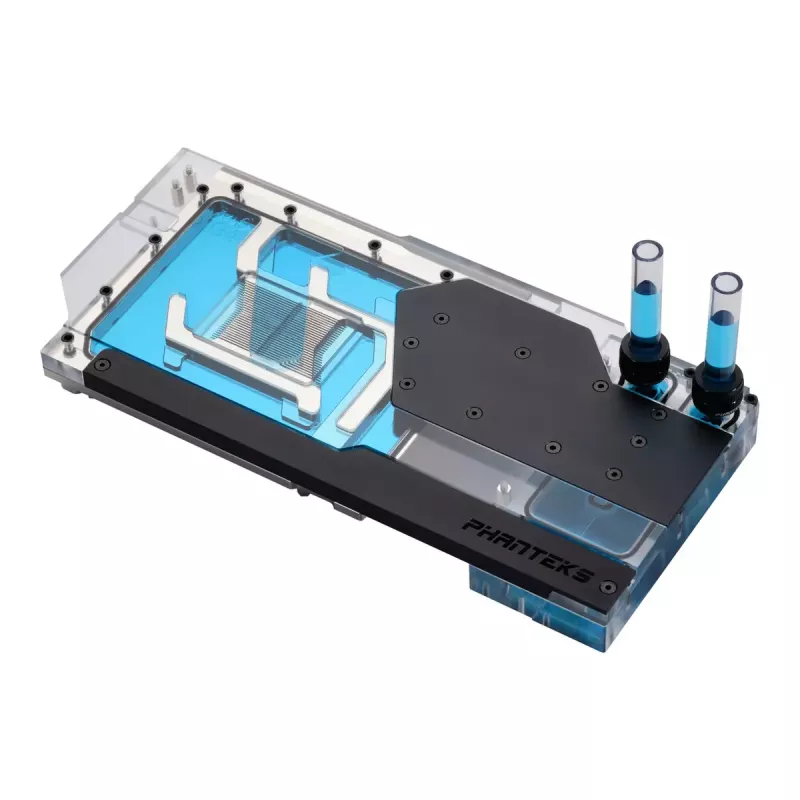 Water block + backplate Phanteks Glacier G40 acrilico rame nero trasparente