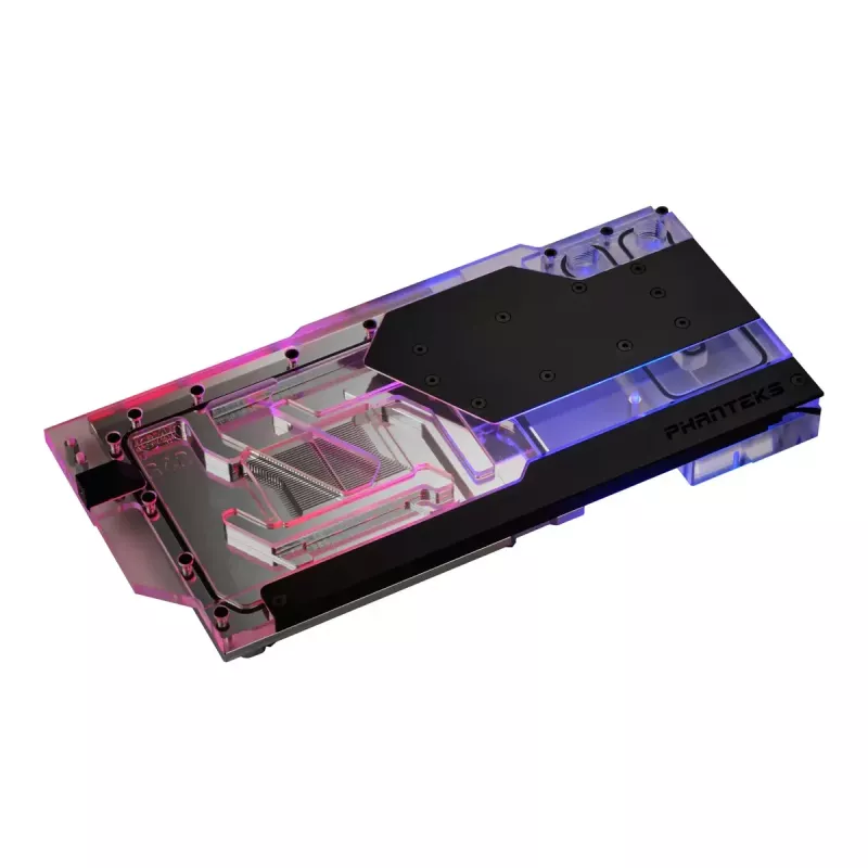 Water block + backplate Phanteks Glacier G40 acrilico rame nero trasparente