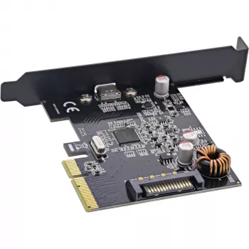 Scheda di interfaccia InLine 76660F, PCIe x4, USB 3.2 Gen 2x2 (20 Gb/s), 1x USB-C, low profile