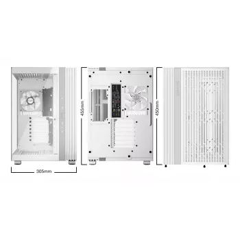 Case per PC be quiet! LIGHT BASE 600 LX bianco Midi Tower — ATX, finestra laterale, frontale ARGB, USB-C, supporta radiatori da 360 mm