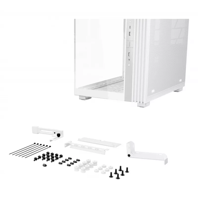 be quiet! Light Base 600 LX BGW68 case PC Midi Tower, ATX, finestra laterale in vetro temperato, ARGB, USB-C, supporto per radiatore da 360 mm, bianco